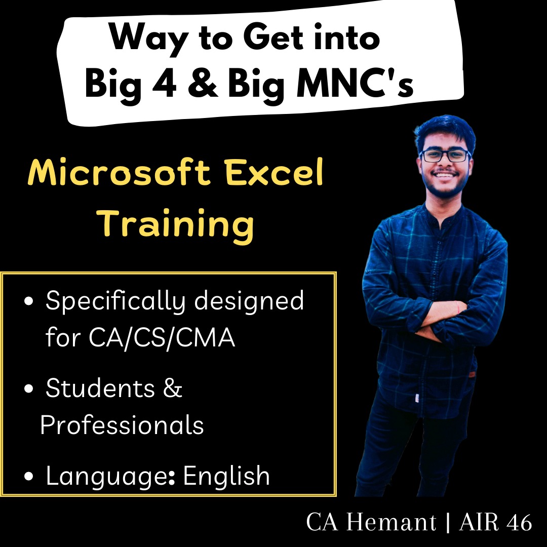 Microsoft Excel Basics to Advance - Specifically Designed for CA/CS/CMA ...
